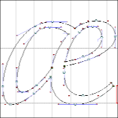 Bézier curves of DTL Haarlemmer Italic